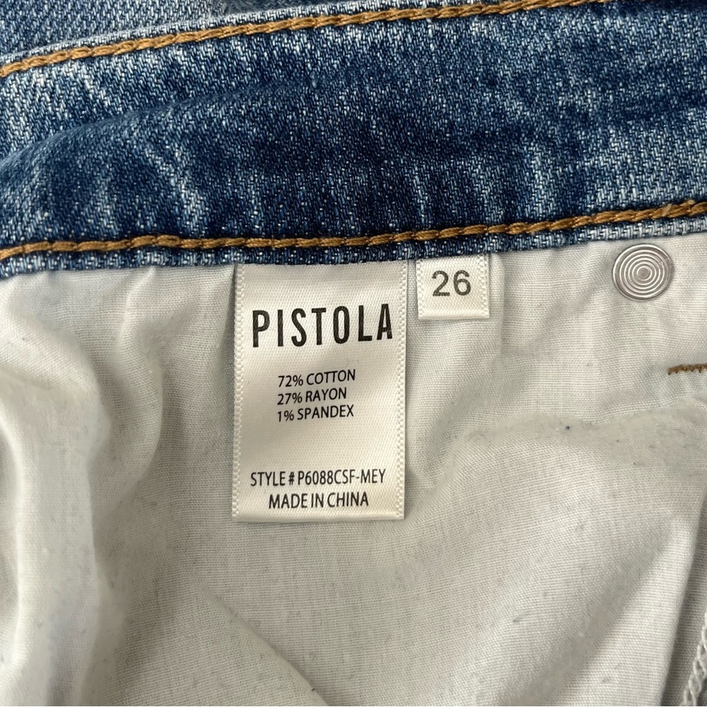 Pistola Lennon High Rise Crop Boot Jeans 26 Distressed in Meyer Wash - Picture 9 of 16